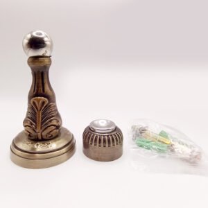 Heavy-duty decorative floral magnetic spherical doorstopper